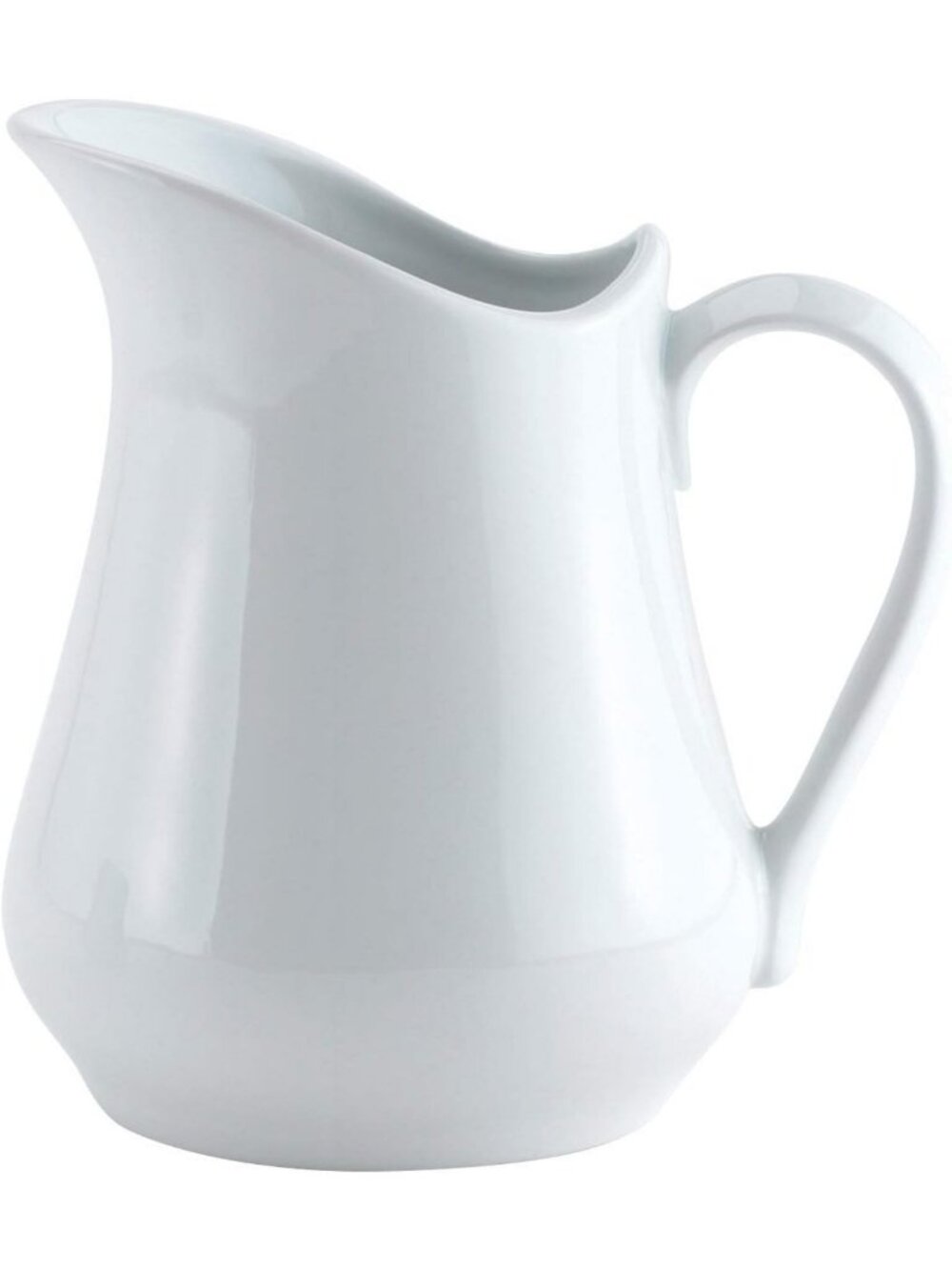 Elegant Porcelain Creamer Pitcher with Handle, 32oz for Coffee, Tea & Sauces